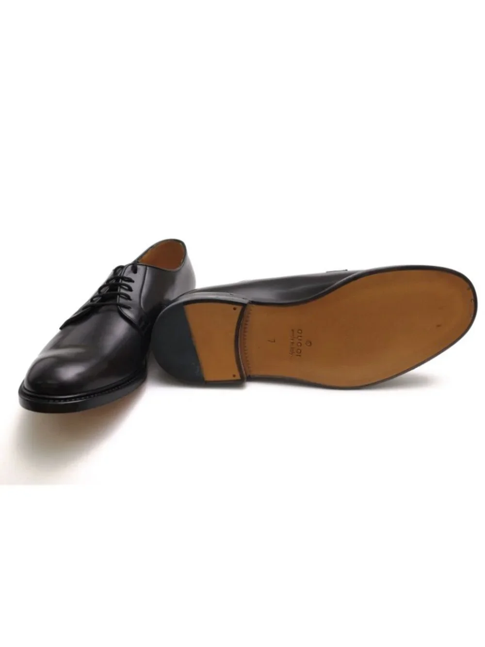 Gucci Shoes Business Leather Black Plain Toe Sole
